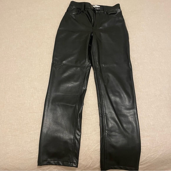 Abercrombie vegan leather 90s straight pant - Picture 5 of 7